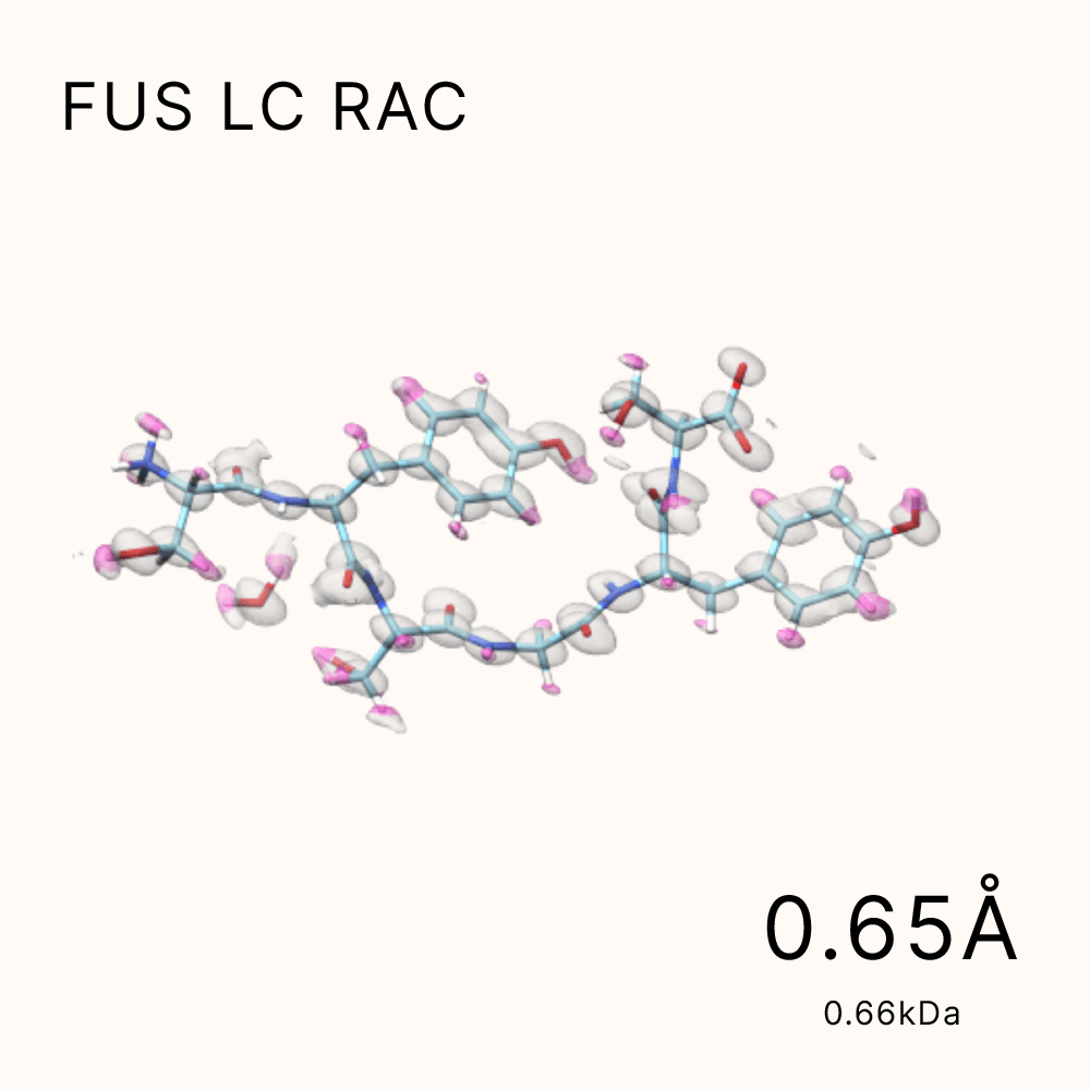 FUS LC RAC molecular structure at 0.65Å resolution, 0.66kDa — MicroED by Shuimu